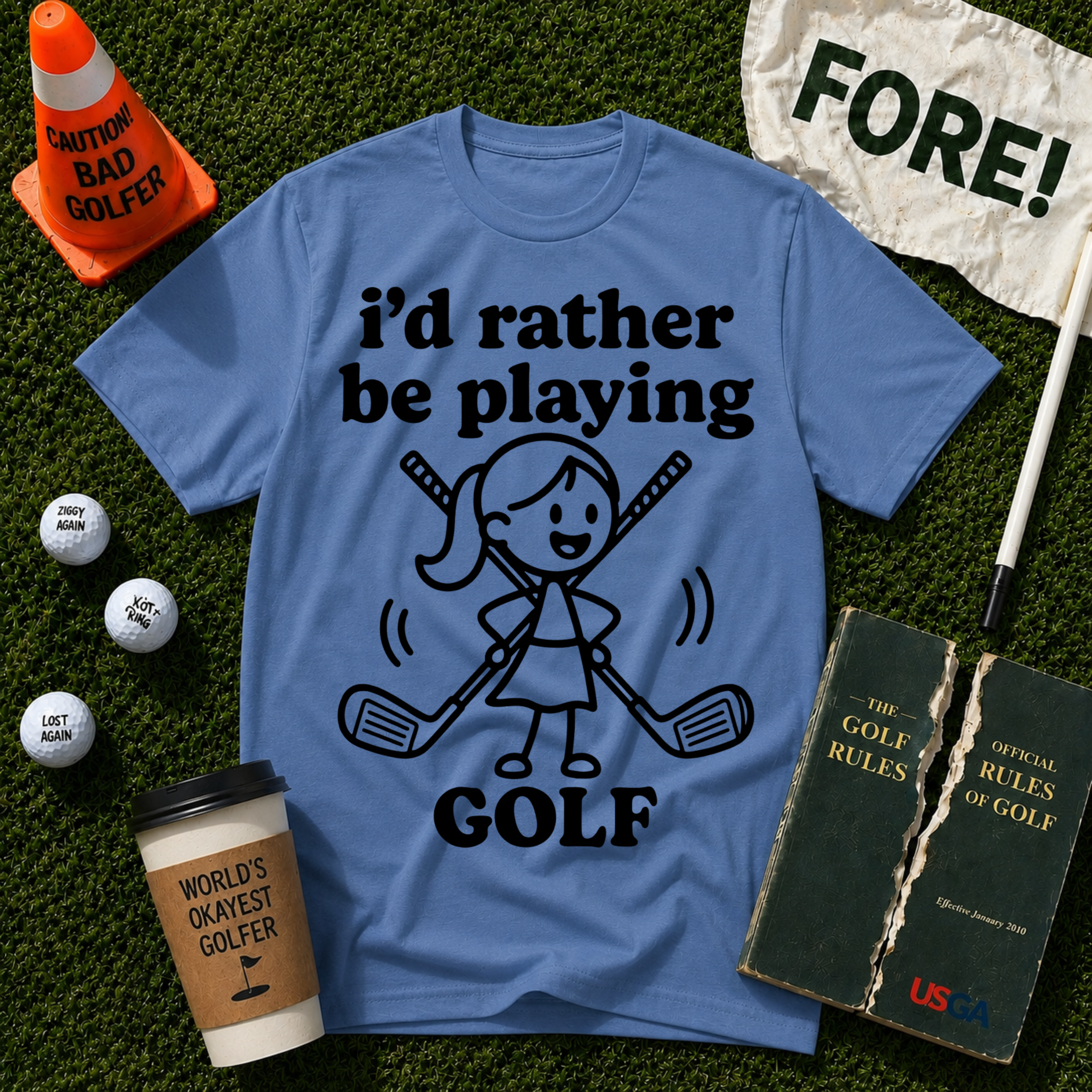 I'd Rather Be Playing Golf T-Shirt