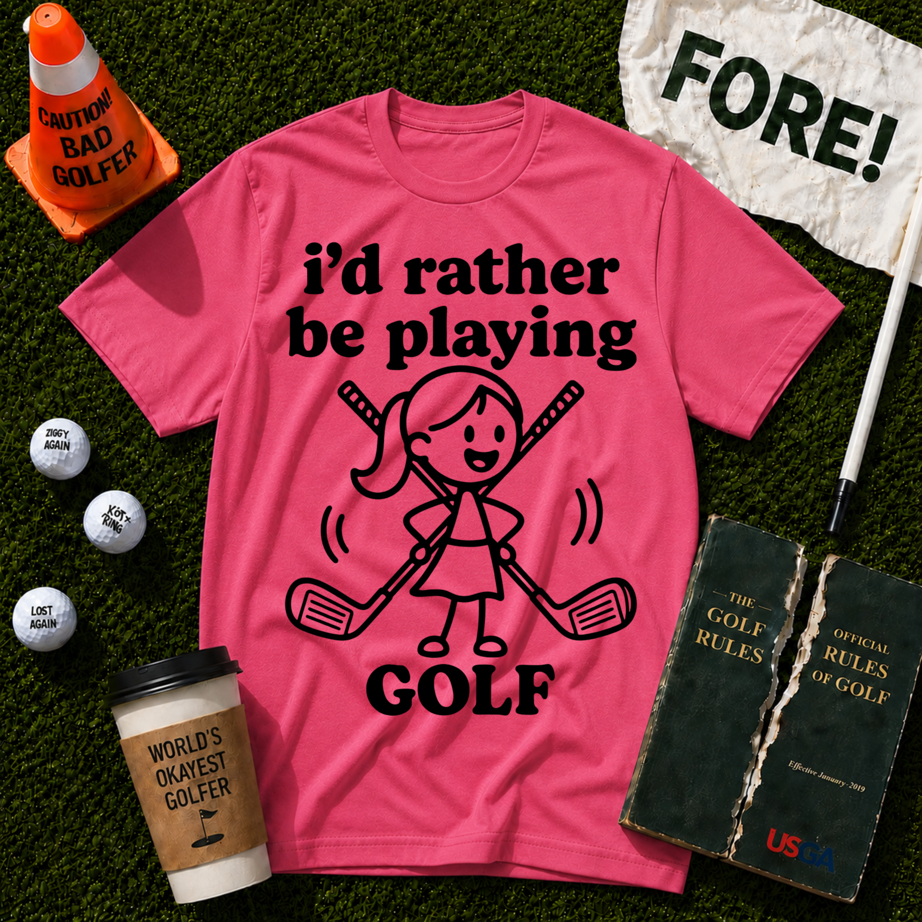 I'd Rather Be Playing Golf T-Shirt