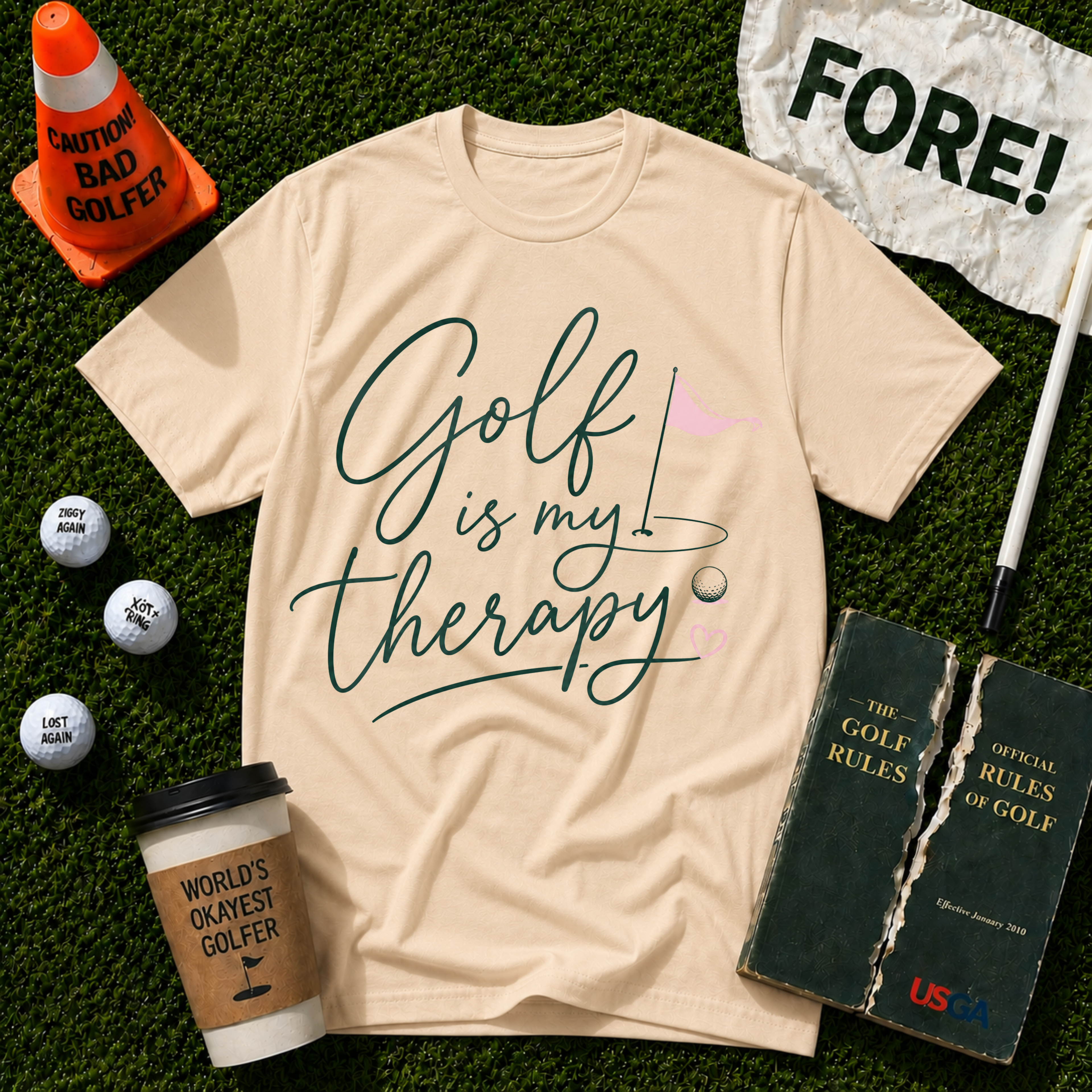 Golf Is My Therapy T-Shirt