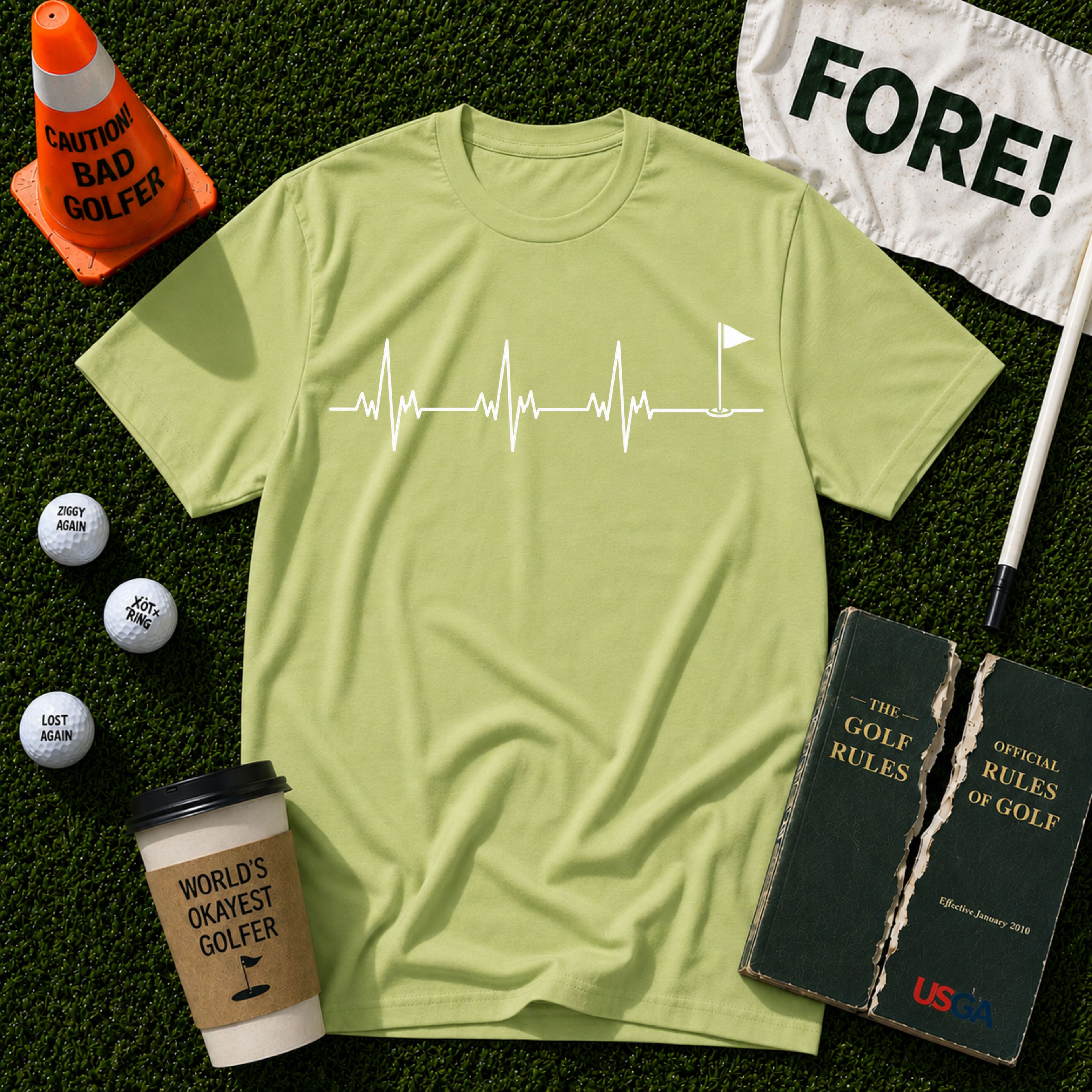 Heartbeat Flag Pole T-Shirt