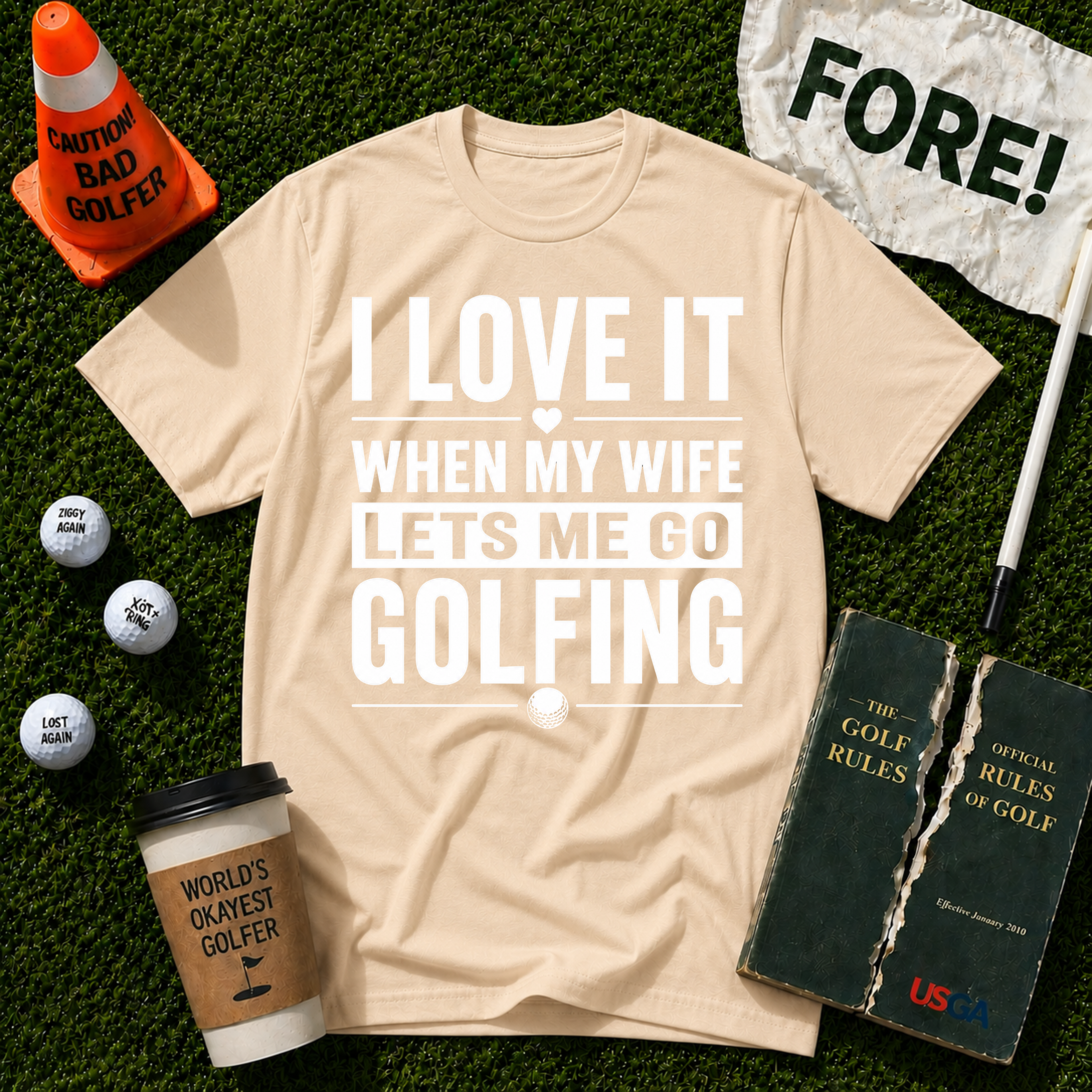 Lets Me Go Golfing T-Shirt