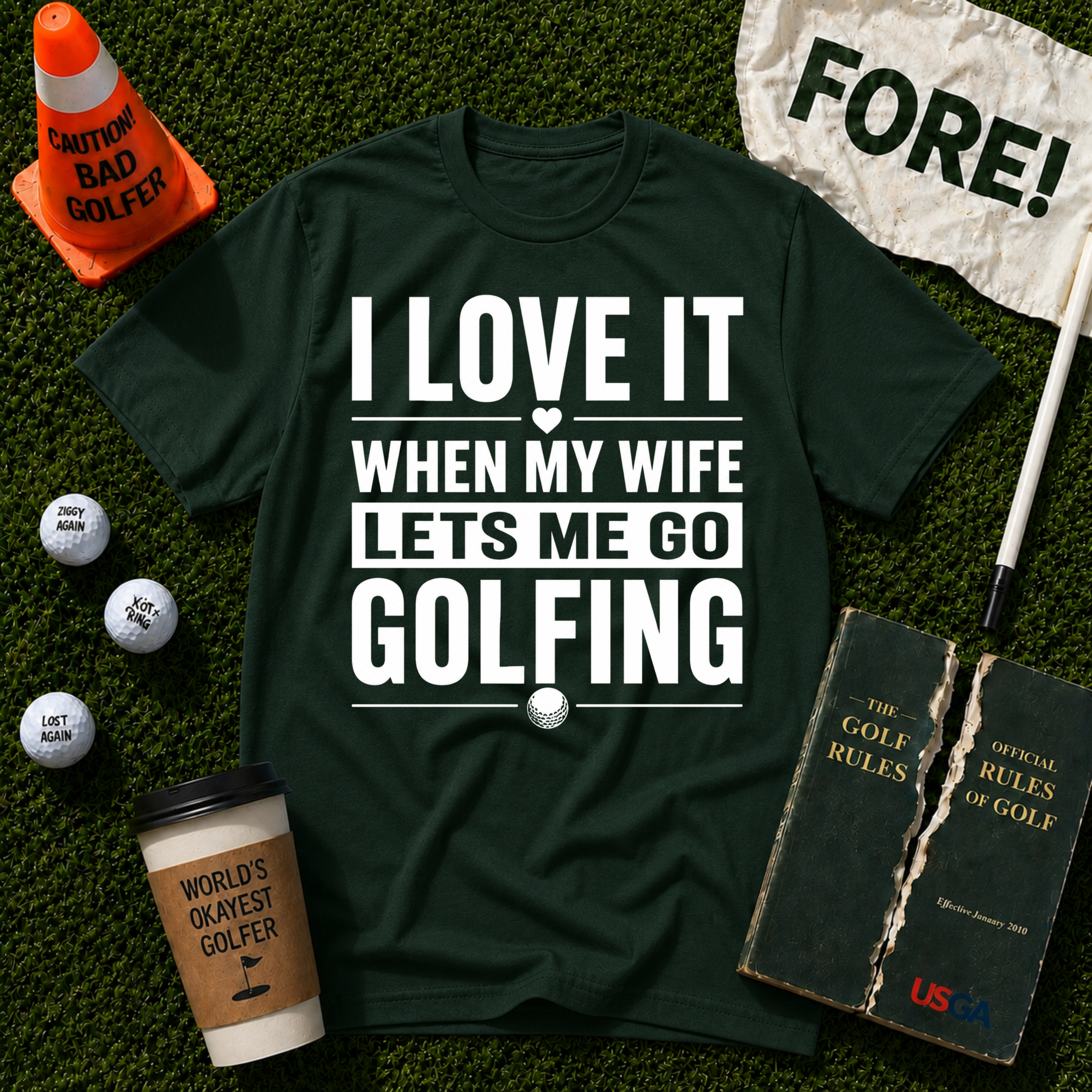 Lets Me Go Golfing T-Shirt