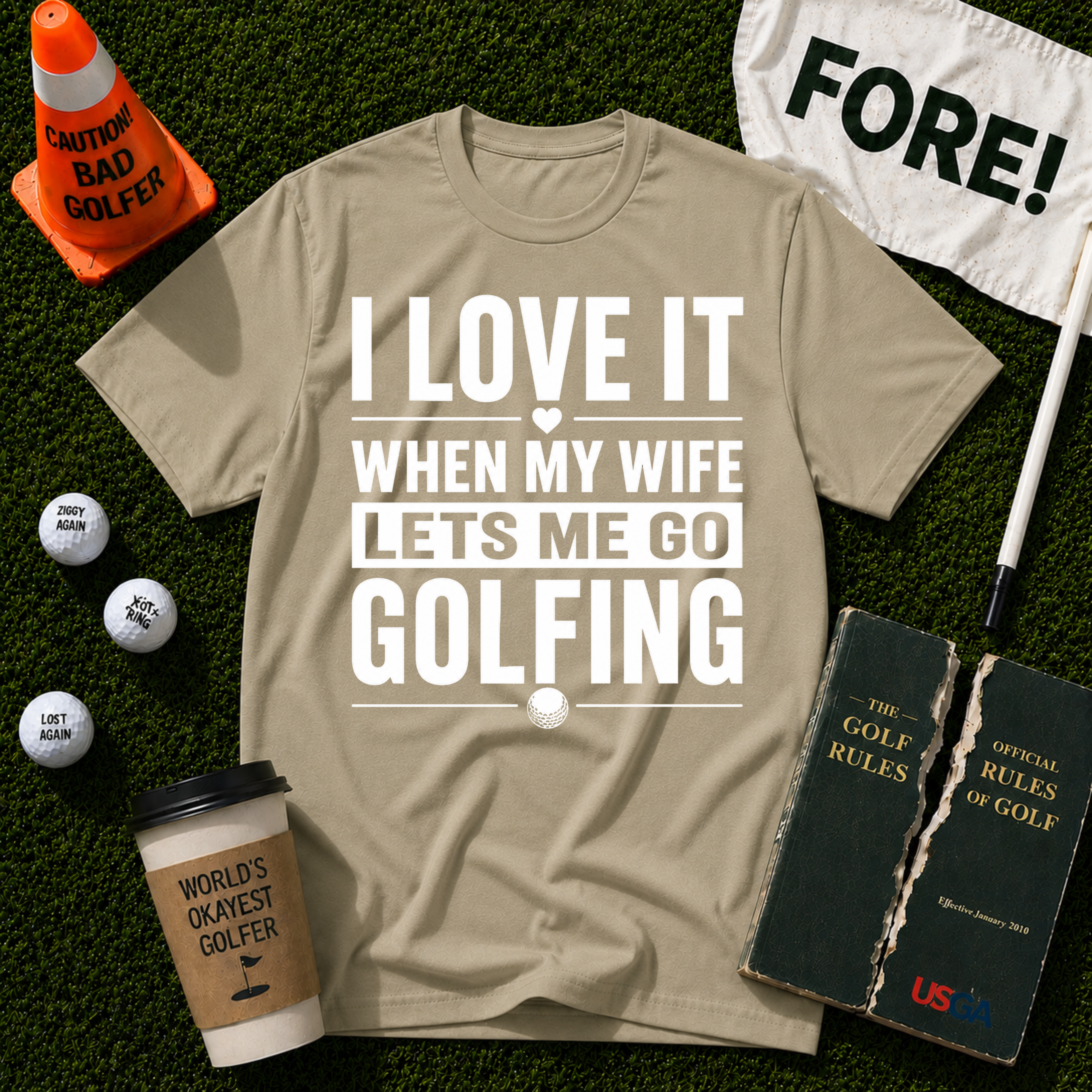 Lets Me Go Golfing T-Shirt