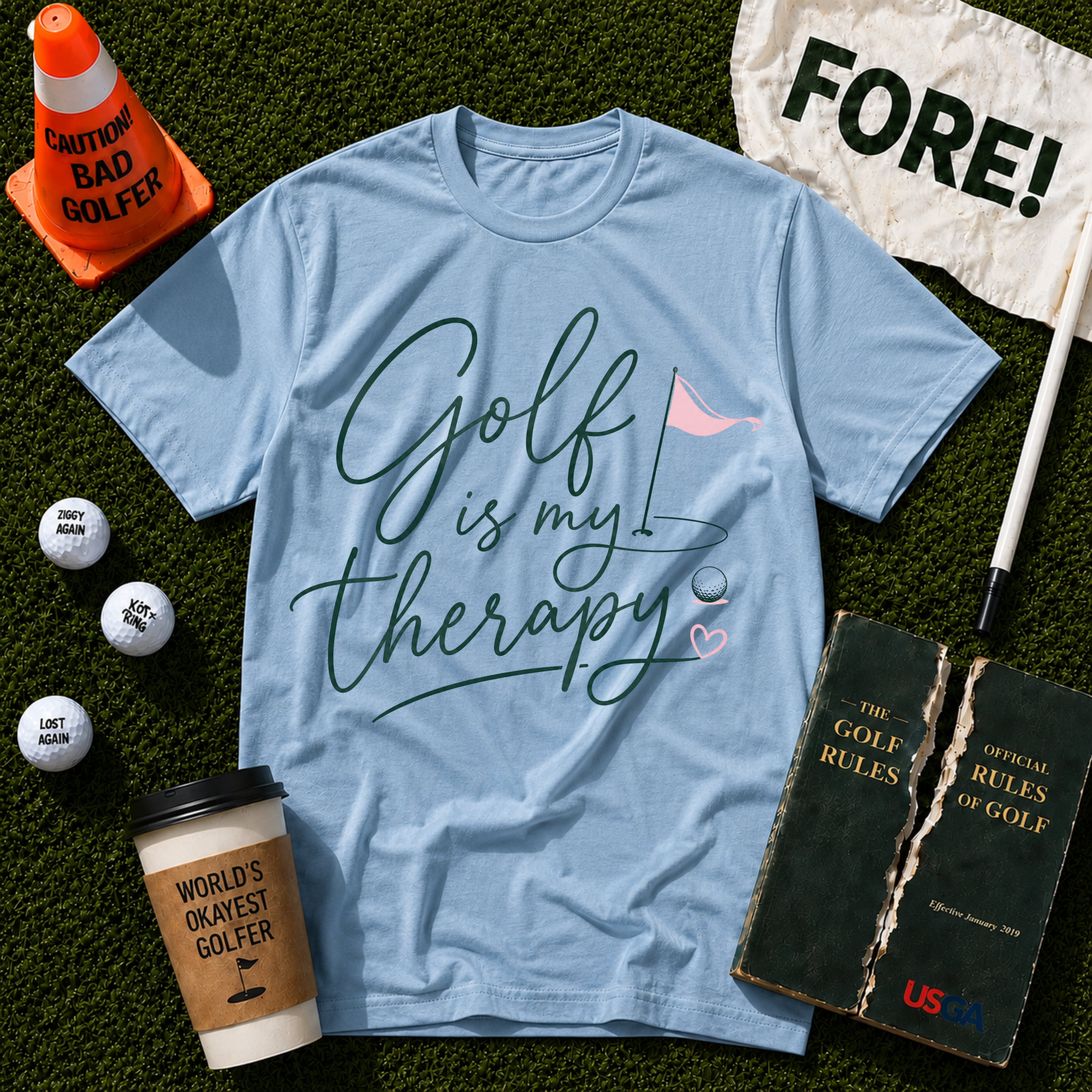 Golf Is My Therapy T-Shirt