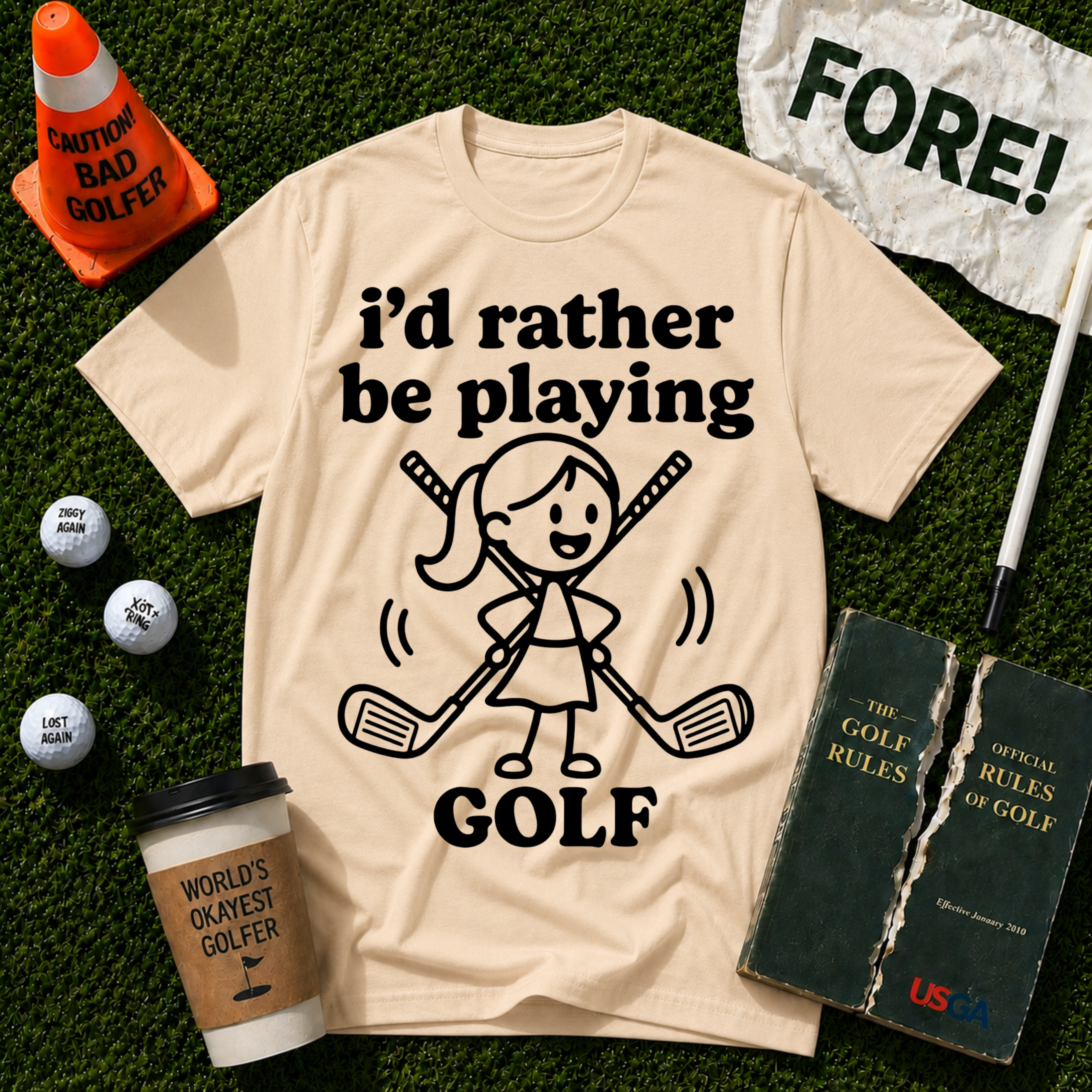 I'd Rather Be Playing Golf T-Shirt