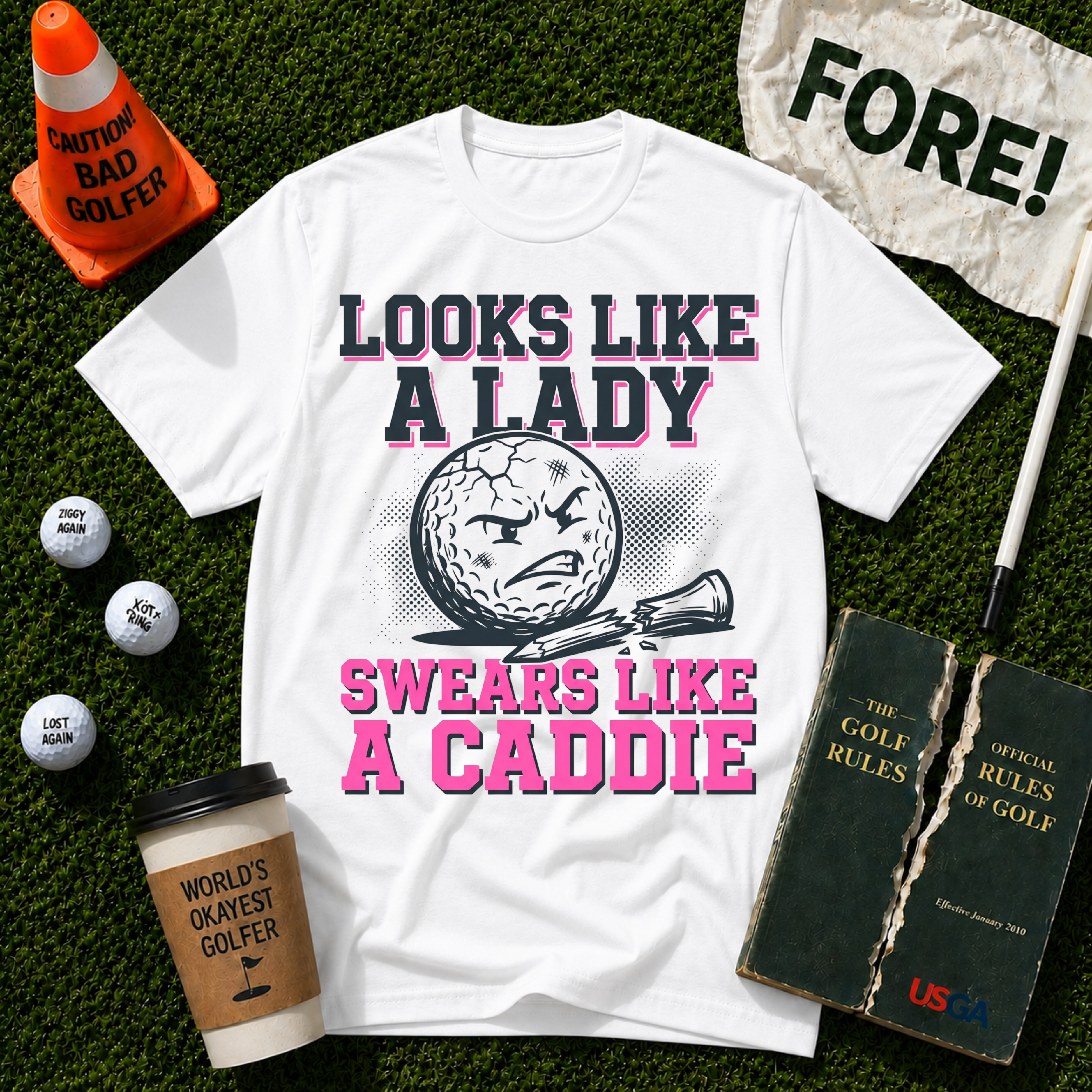 Swears Like A Caddie T-Shirt