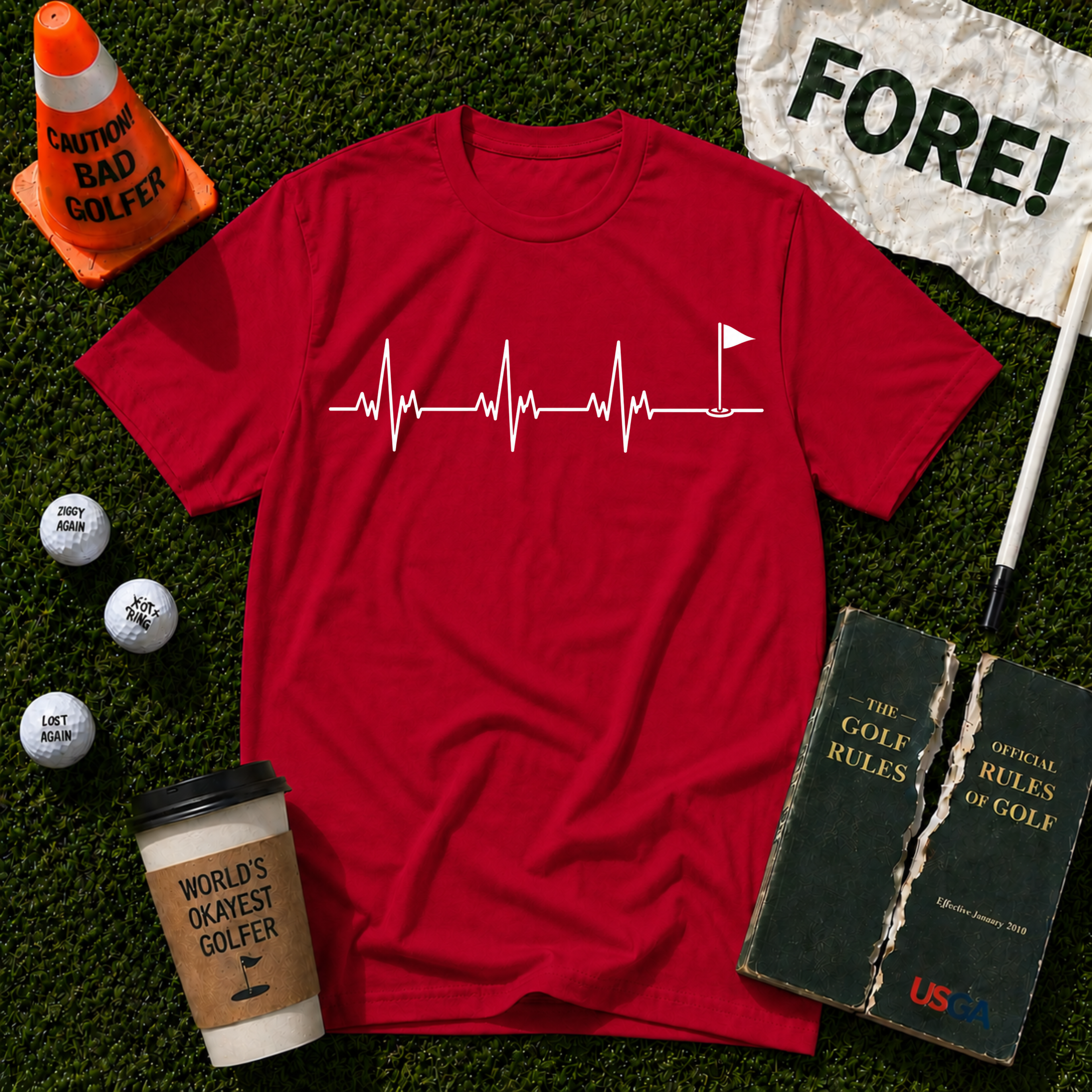 Heartbeat Flag Pole T-Shirt