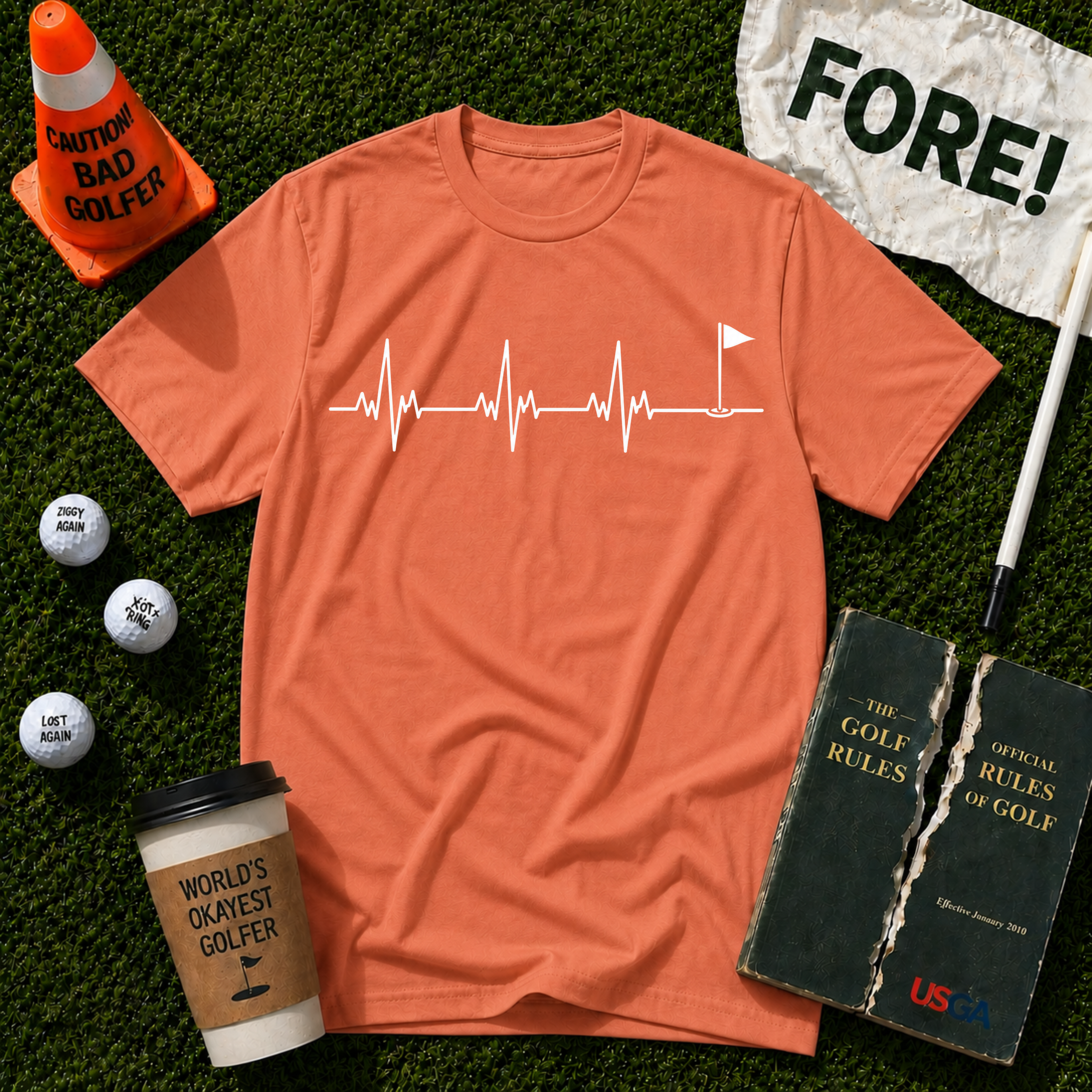 Heartbeat Flag Pole T-Shirt