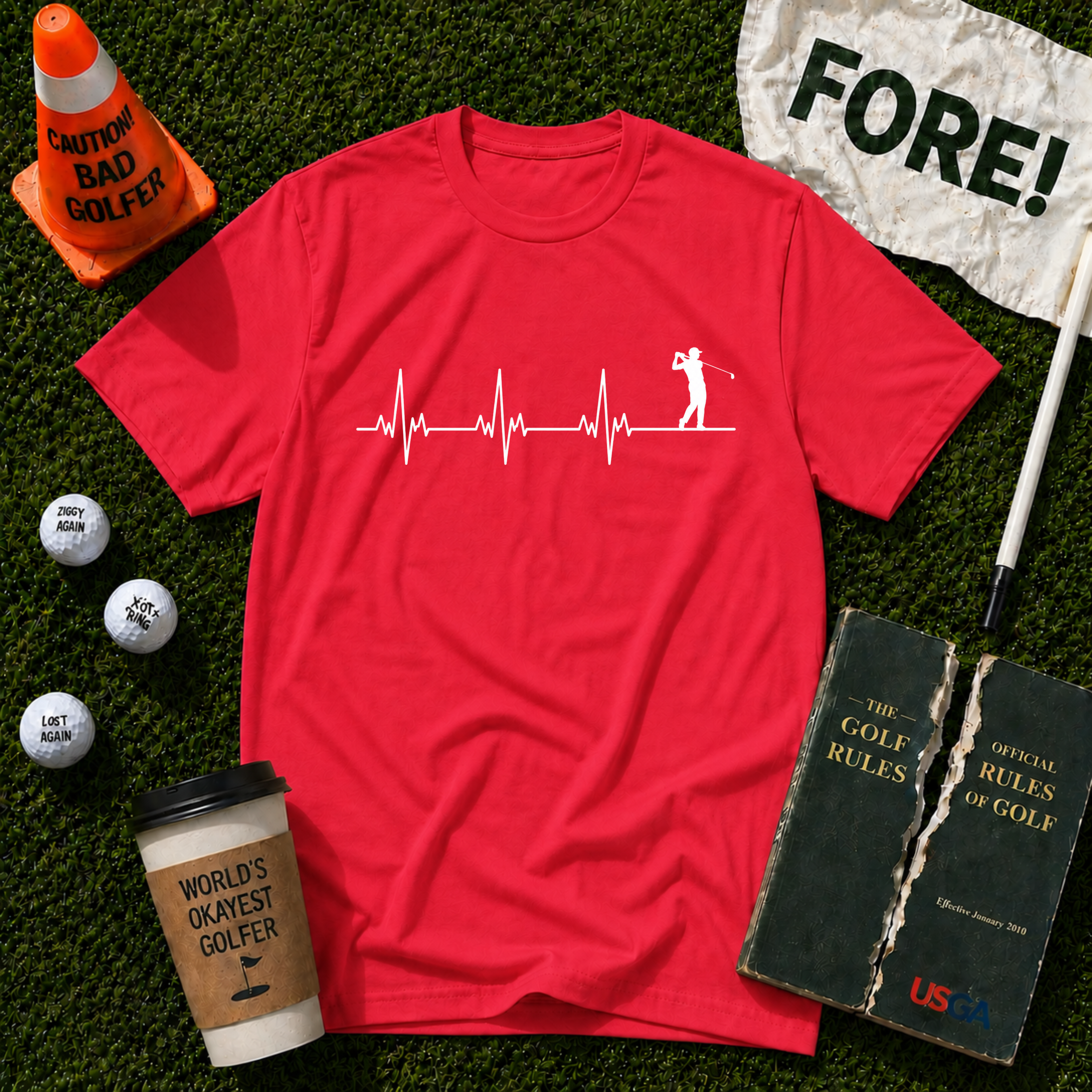Heartbeat Golfer T-Shirt