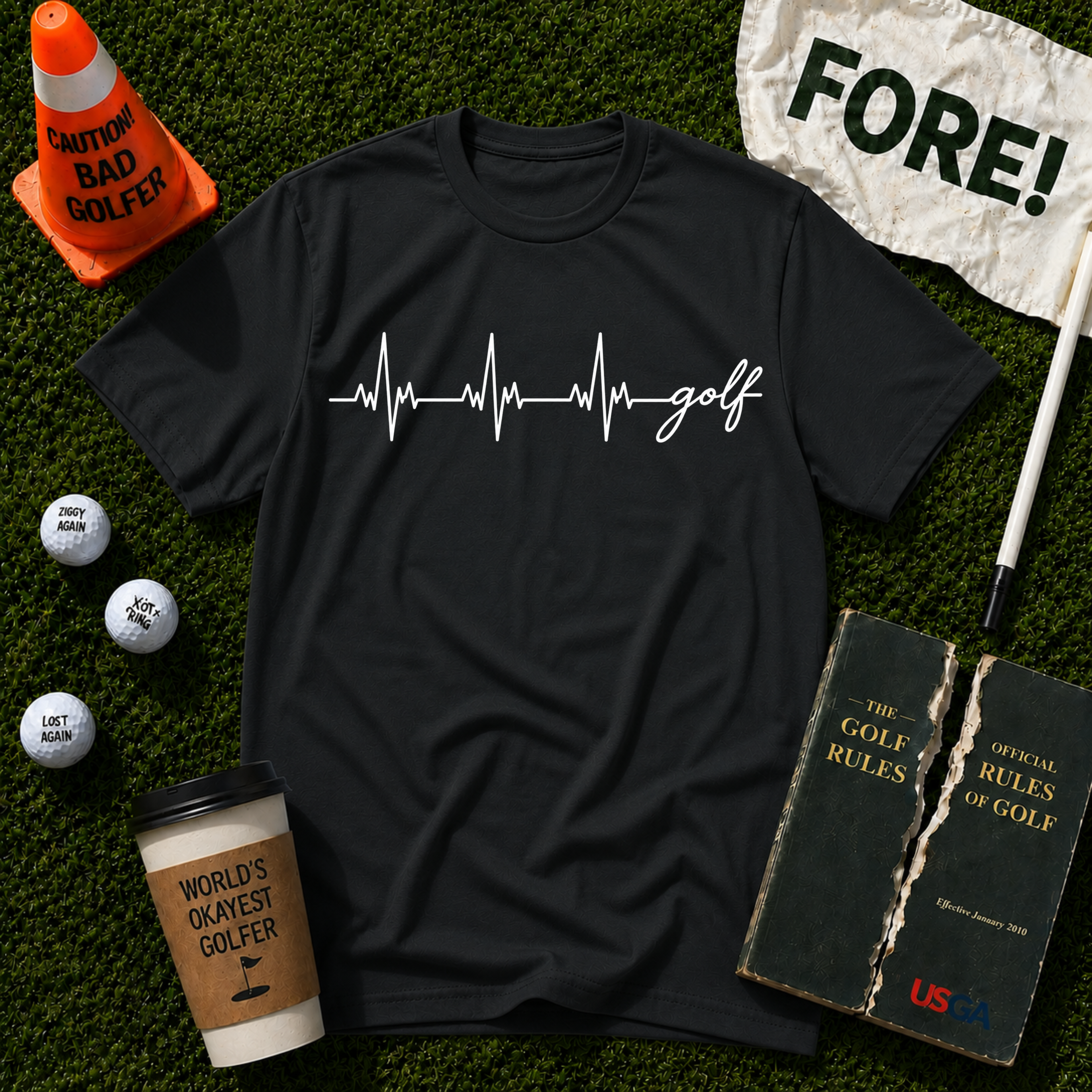 Heartbeat Golf T-Shirt