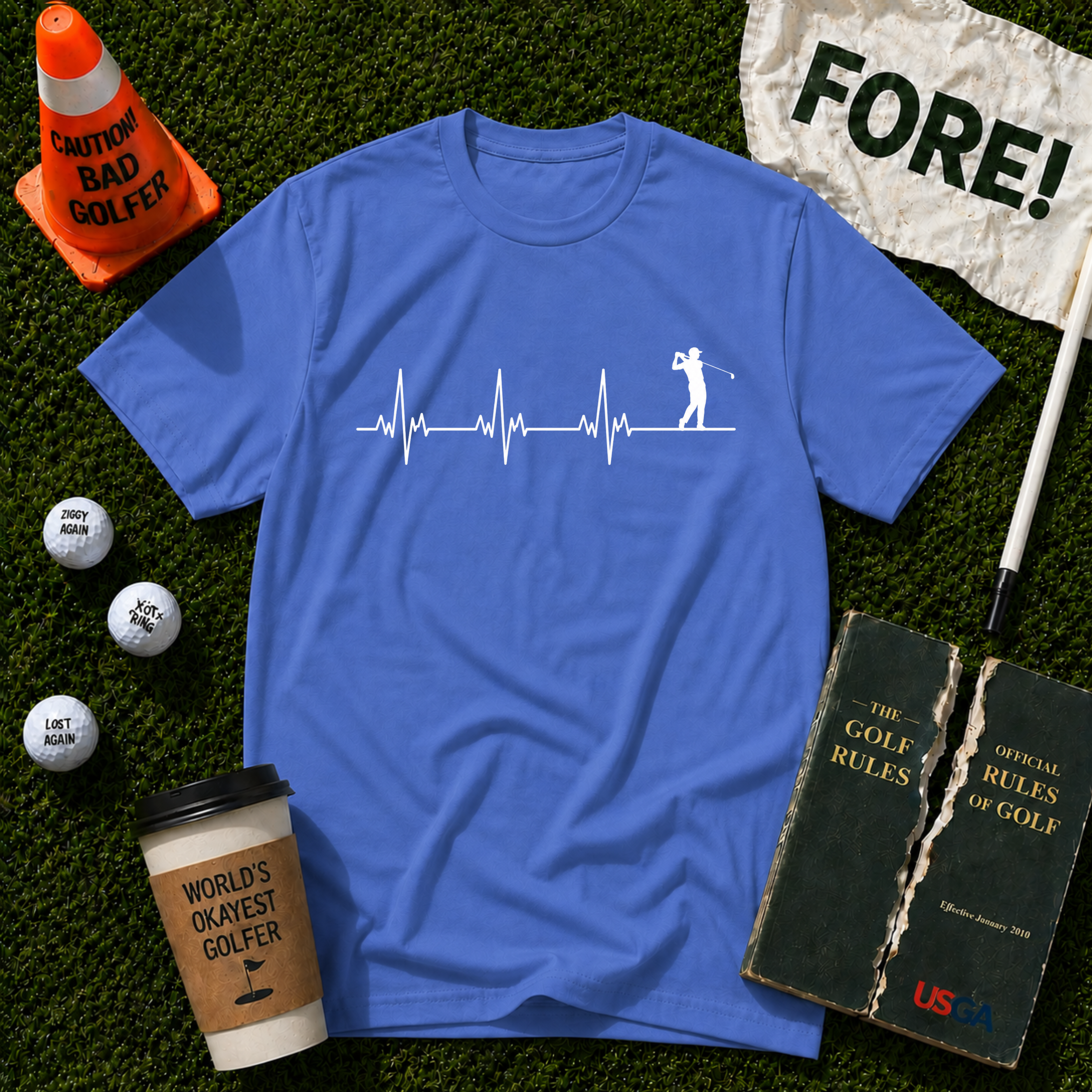 Heartbeat Golfer T-Shirt
