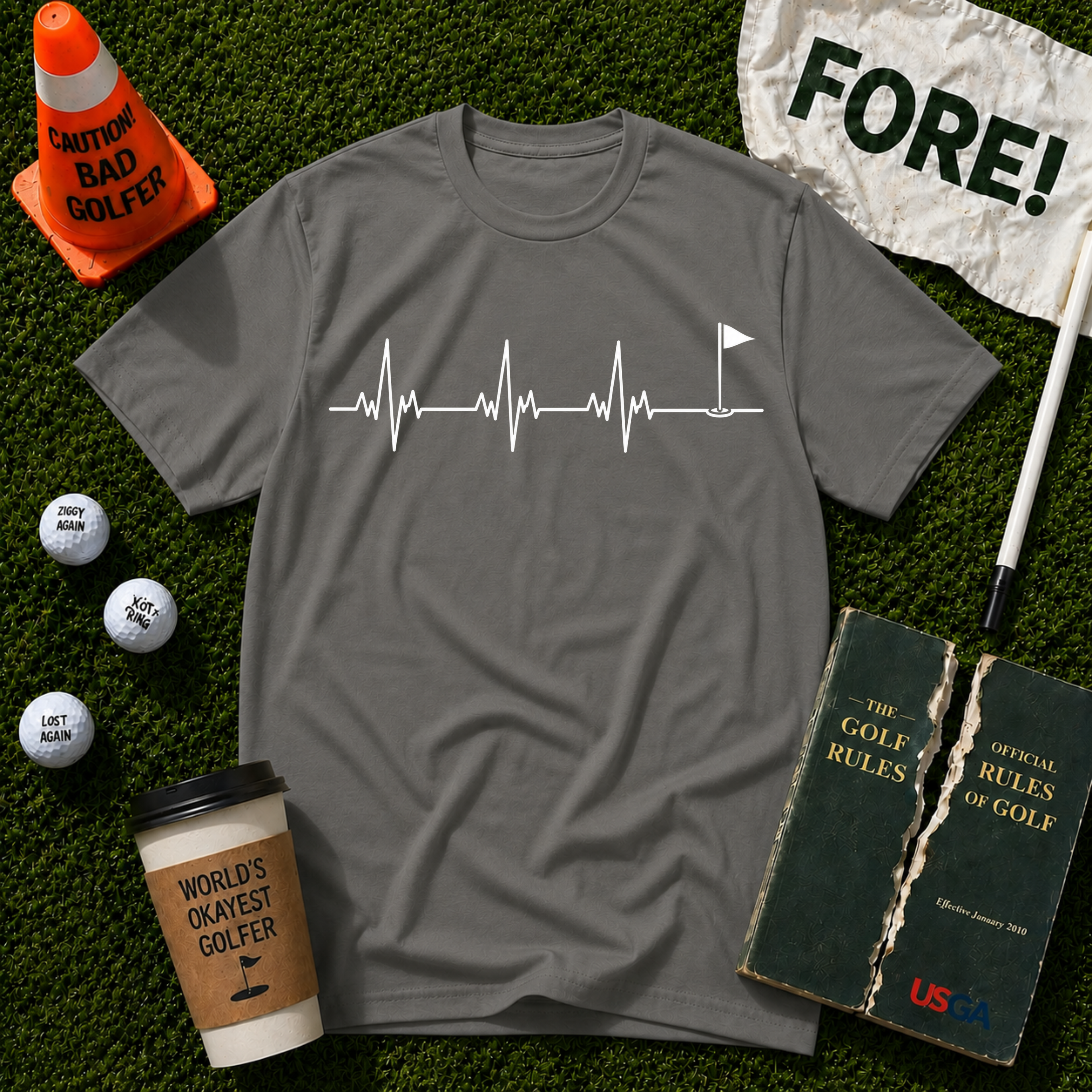 Heartbeat Flag Pole T-Shirt